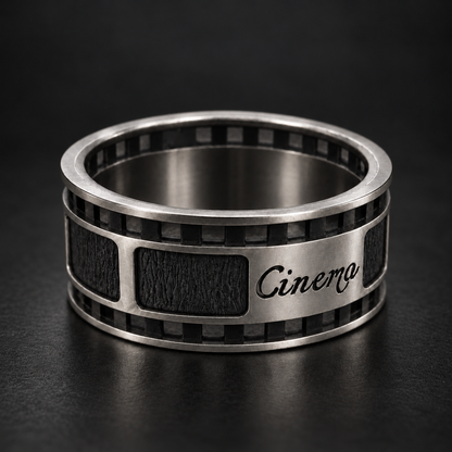 Vintage Movie Camera Film Strip Ring