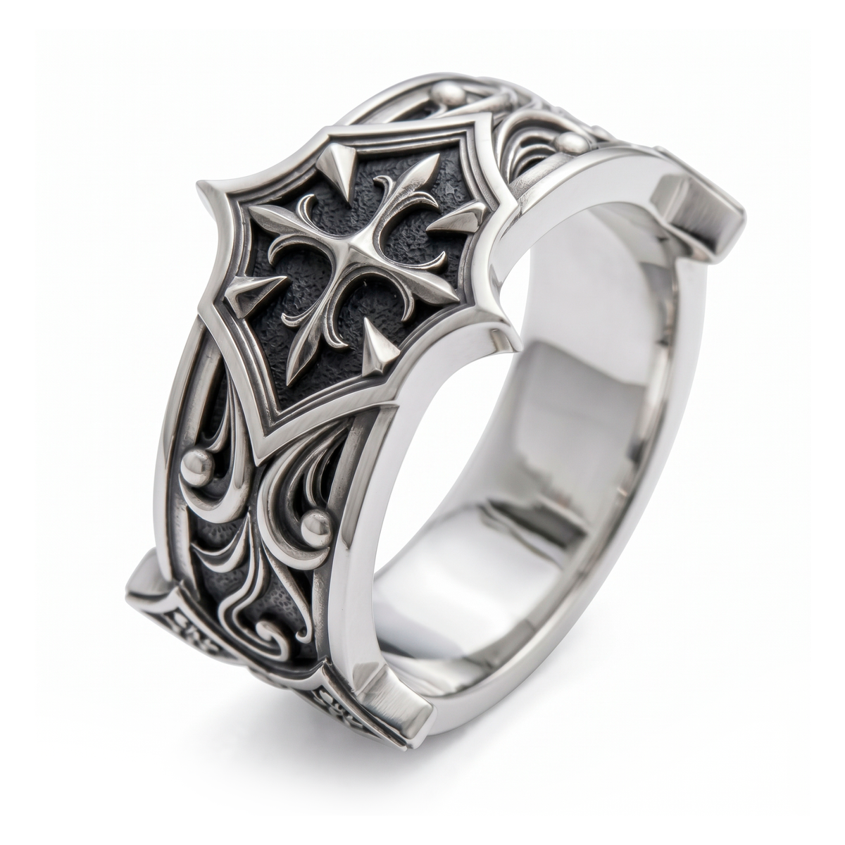 Medieval Gothic Cross Ring