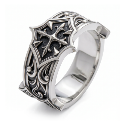 Medieval Gothic Cross Ring