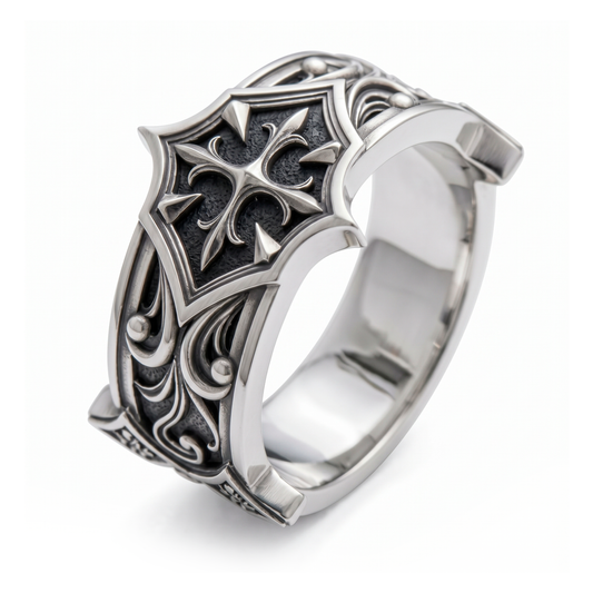 Medieval Gothic Cross Ring