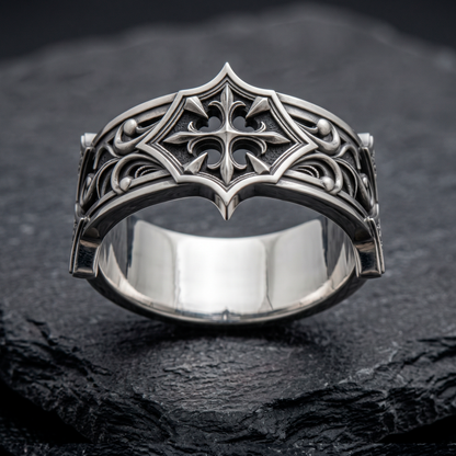 Medieval Gothic Cross Ring