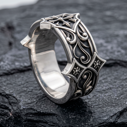 Medieval Gothic Cross Ring