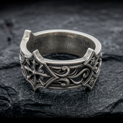 Medieval Gothic Cross Ring