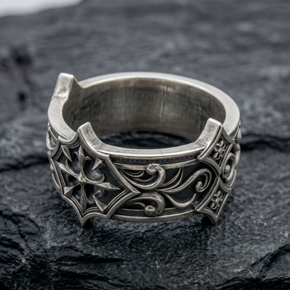 Medieval Gothic Cross Ring