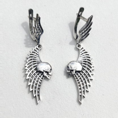 Skull and Wings Earrings