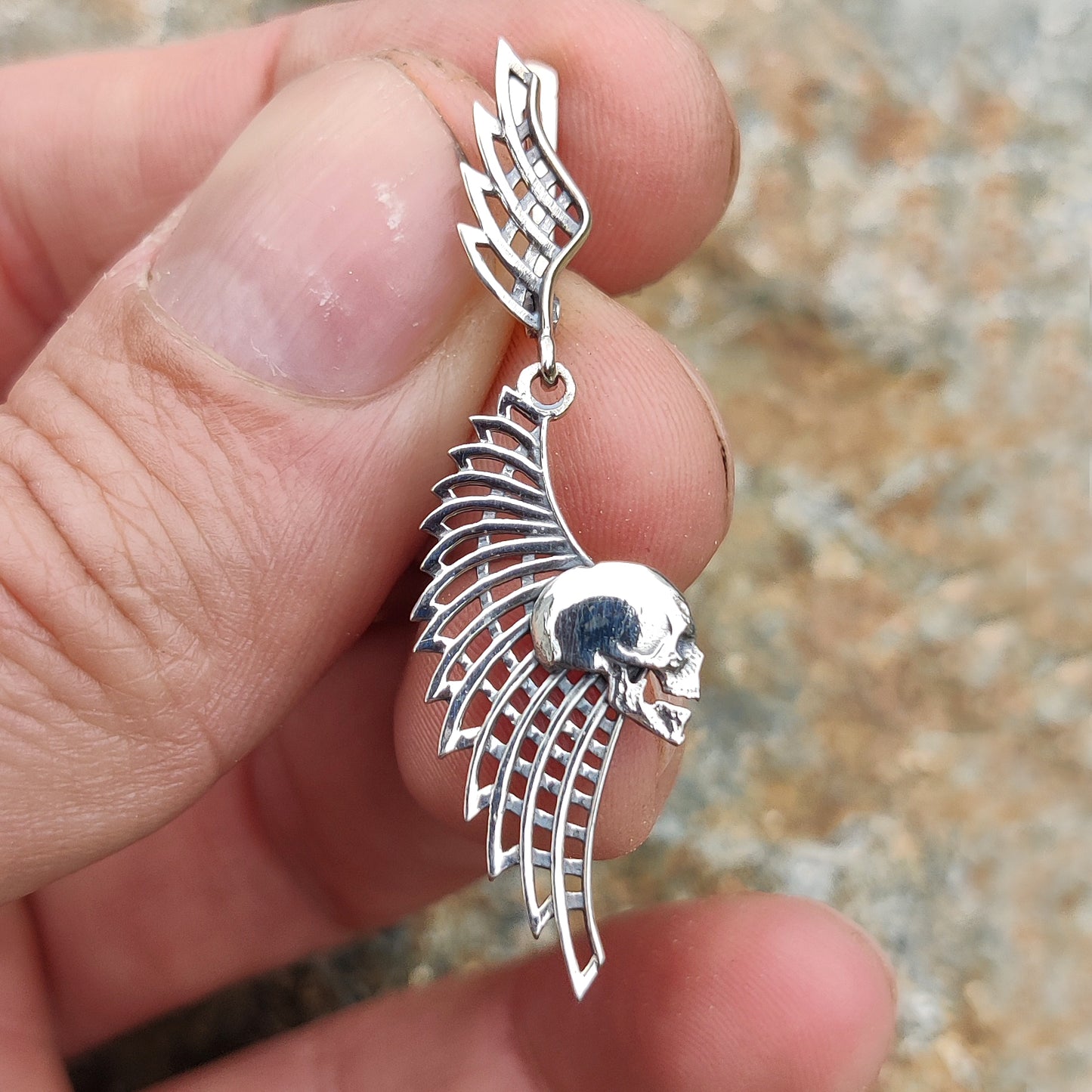 Skull and Wings Earrings