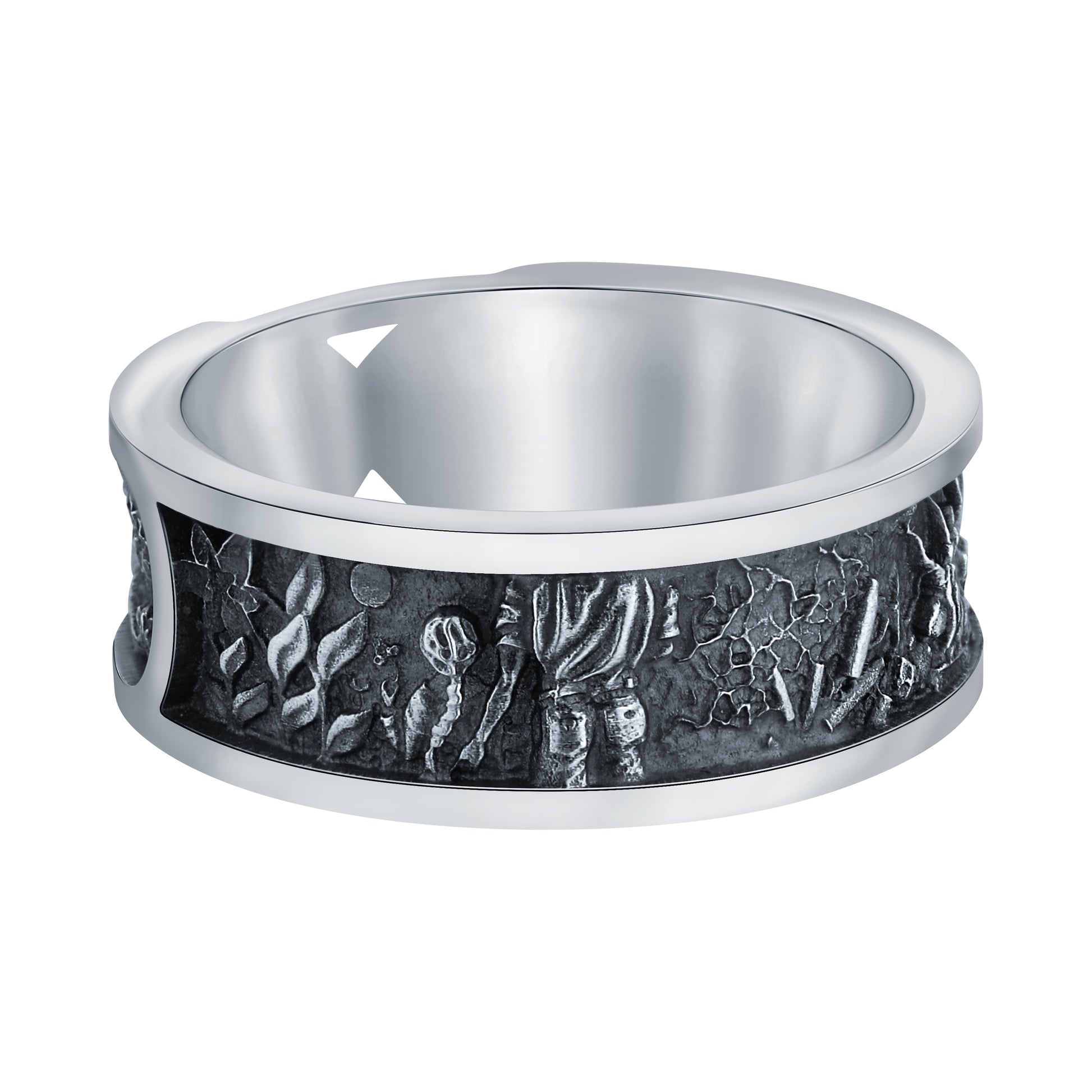 War and Peace Duality Sterling Silver Ring by INDIGO JEWELRY