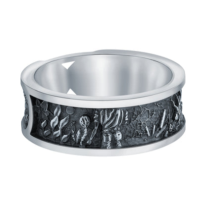 War and Peace Duality Sterling Silver Ring by INDIGO JEWELRY