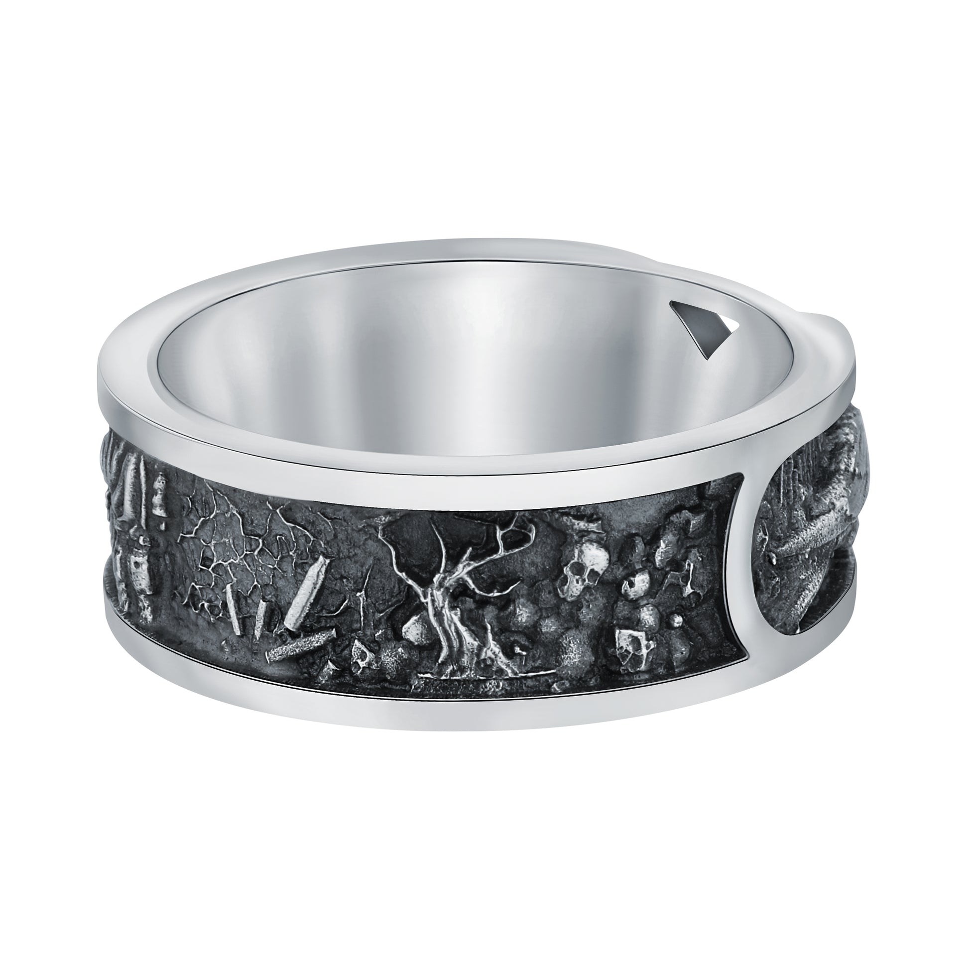 War and Peace Duality Sterling Silver Ring by INDIGO JEWELRY