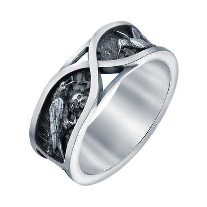 War and Peace Duality Sterling Silver Ring by INDIGO JEWELRY