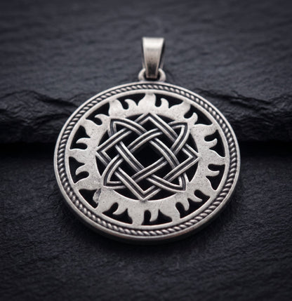 Star of Lada Pendant – Slavic Goddess Symbol in 925 Sterling Silver, Pagan Amulet Necklace
