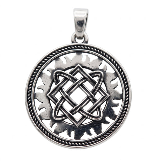 Star of Lada Pendant – Slavic Goddess Symbol in 925 Sterling Silver, Pagan Amulet Necklace
