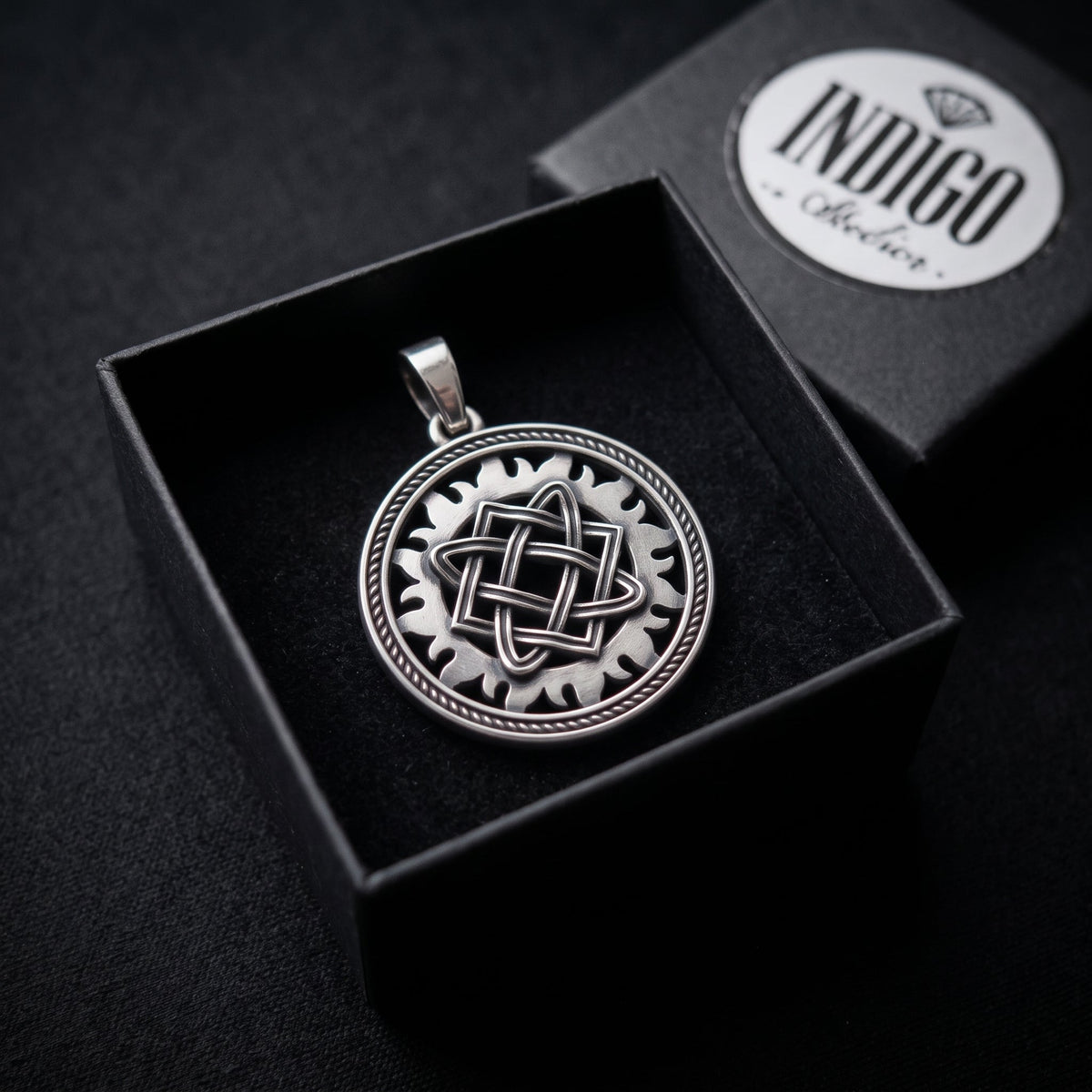 Star of Lada Pendant – Slavic Goddess Symbol in 925 Sterling Silver, Pagan Amulet Necklace