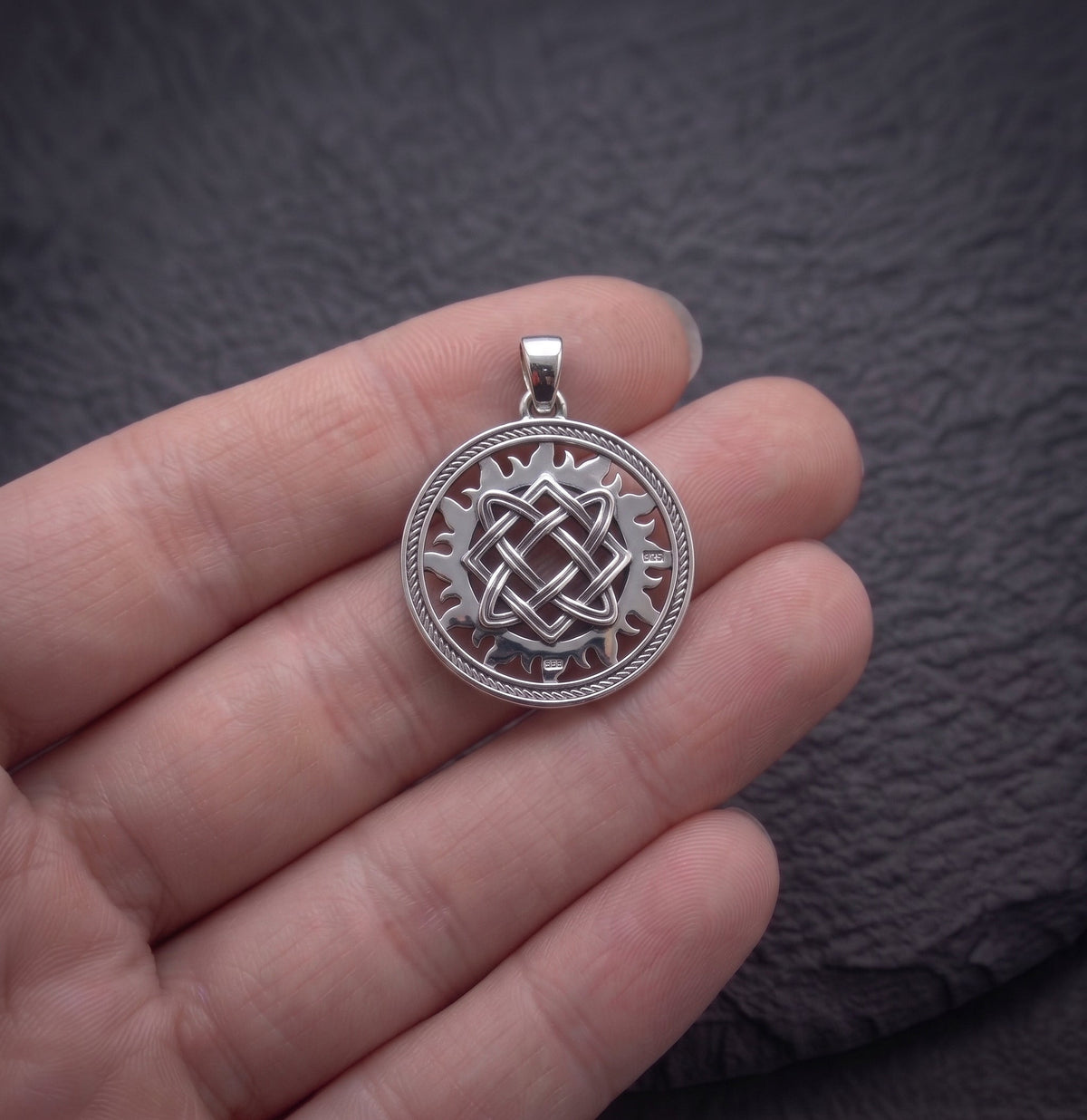 Star of Lada Pendant – Slavic Goddess Symbol in 925 Sterling Silver, Pagan Amulet Necklace