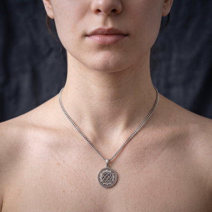 Star of Lada Pendant – Slavic Goddess Symbol in 925 Sterling Silver, Pagan Amulet Necklace