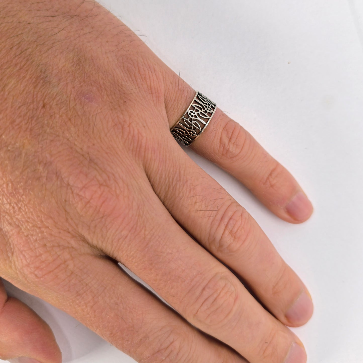 Sterling silver Ukrainian trident ring, also known as Tryzub ring, symbol of freedom and national heritage jewelry. Wide band unisex ring with ornate ethnic filigree design, perfect as a patriotic ring, heritage ring, or gift ring for men and women. Elegant yet powerful symbol ring representing Ukraine. Handcrafted solid 925 silver ring, oxidized finish for contrast. Exclusive design by INDIGO Jewelry, artisan quality jewelry with cultural meaning and timeless style.