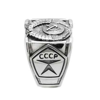 USSR Soviet Heraldry, Emblems of the Soviet Republics Ring Sterling Silver 925