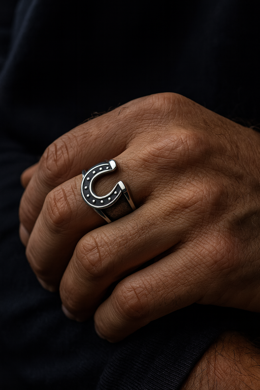 This handcrafted men’s signet ring is made from solid 925 blackened sterling silver, featuring bold detailing, refined textures, and symbolic design elements. Each ring is carefully oxidized and polished to achieve a deep, expressive finish that highlights its character. A perfect accessory for everyday wear, a meaningful talisman, or a unique gift for someone who values craftsmanship and style.
