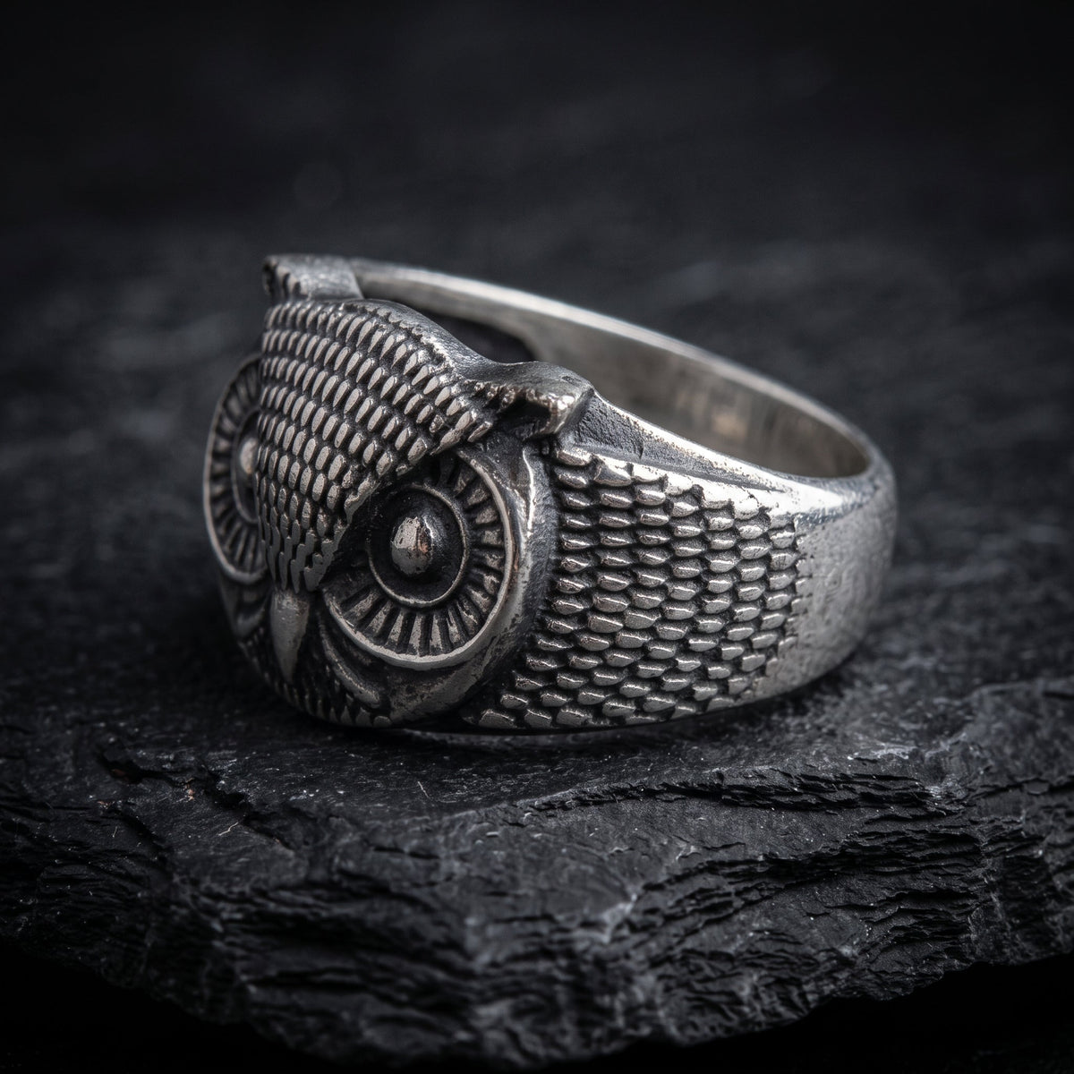 Owl Unisex Ring Sterling Silver 925