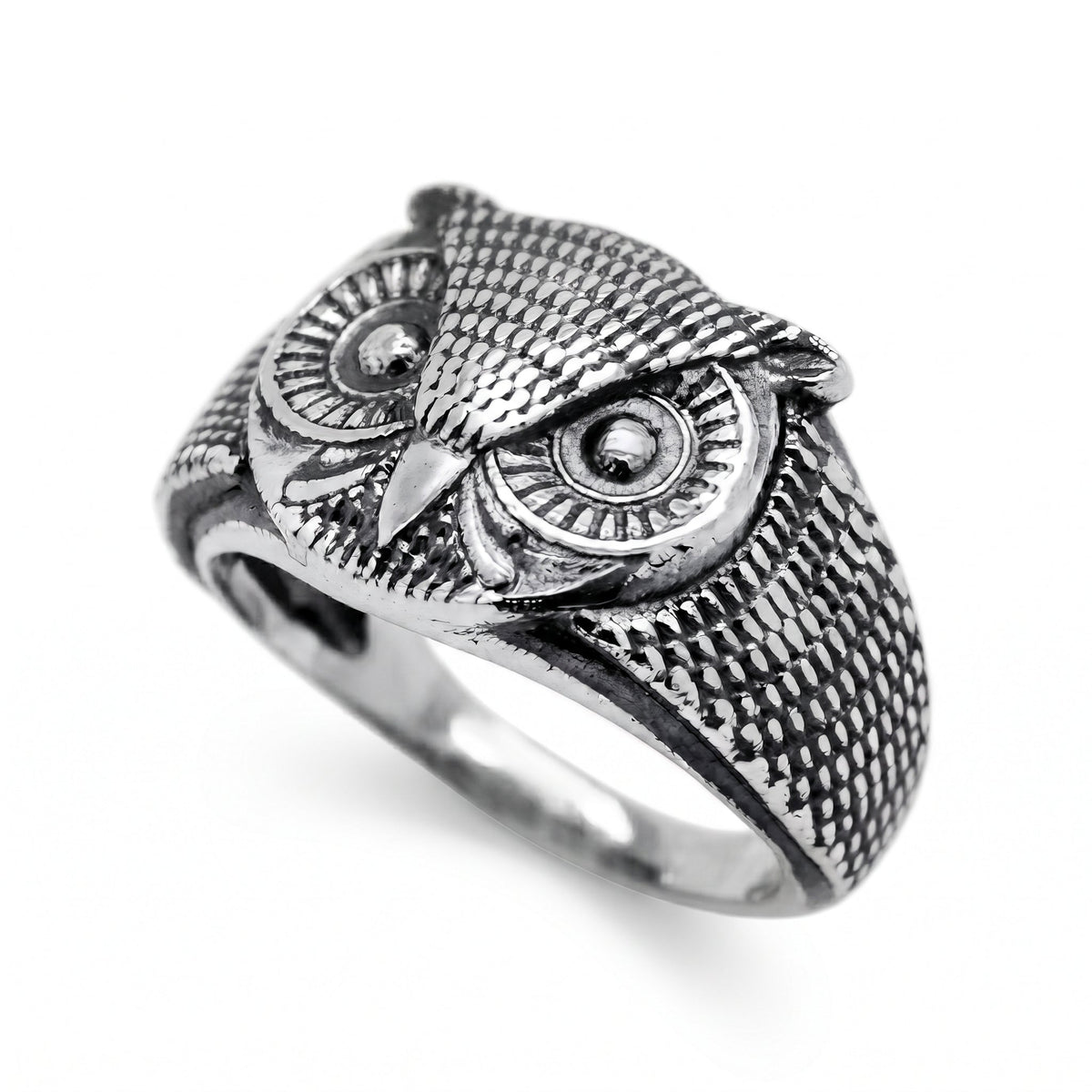 Owl Unisex Ring Sterling Silver 925