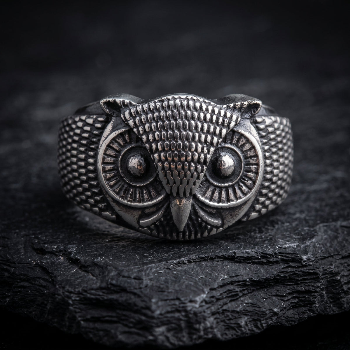 Owl Unisex Ring Sterling Silver 925