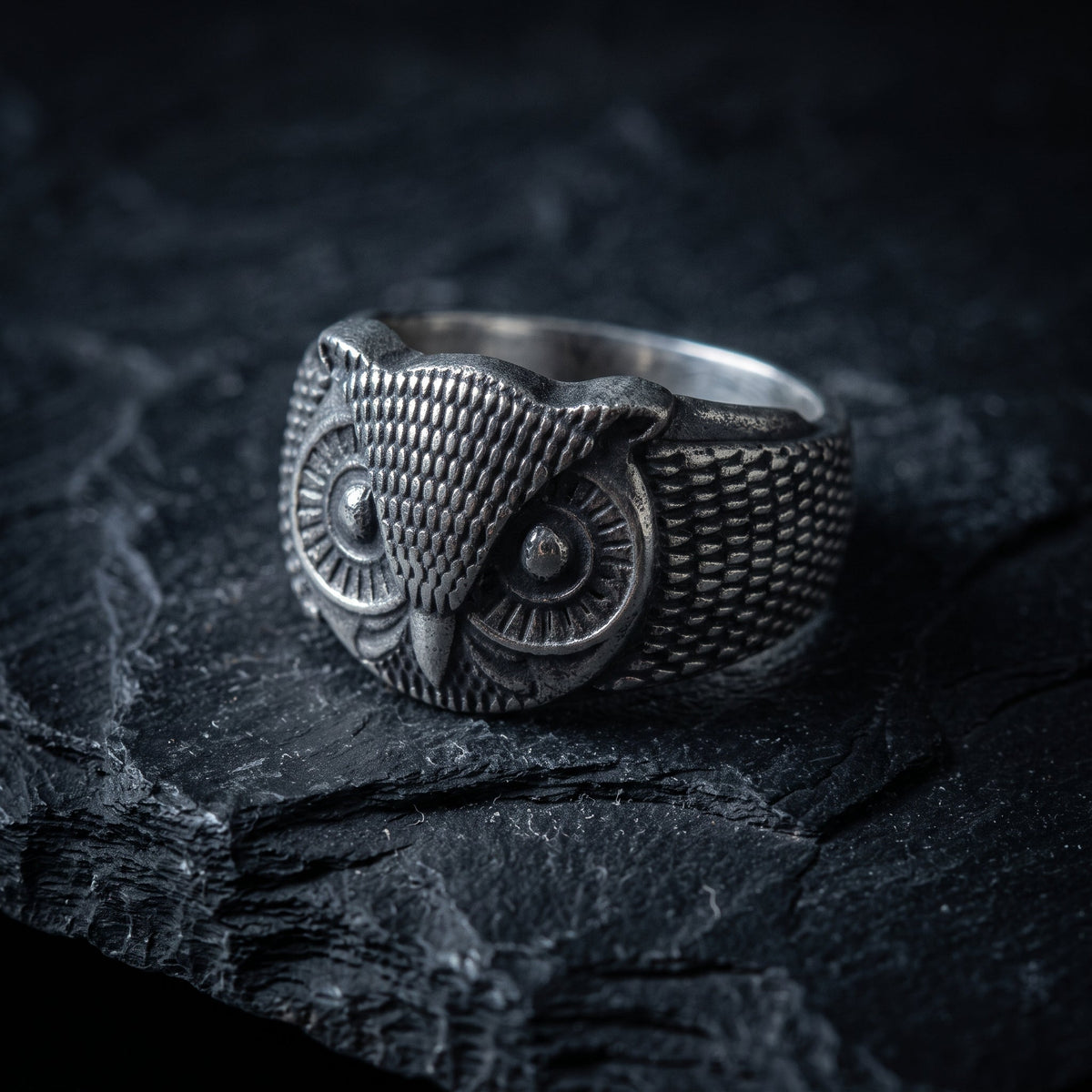 Owl Unisex Ring Sterling Silver 925