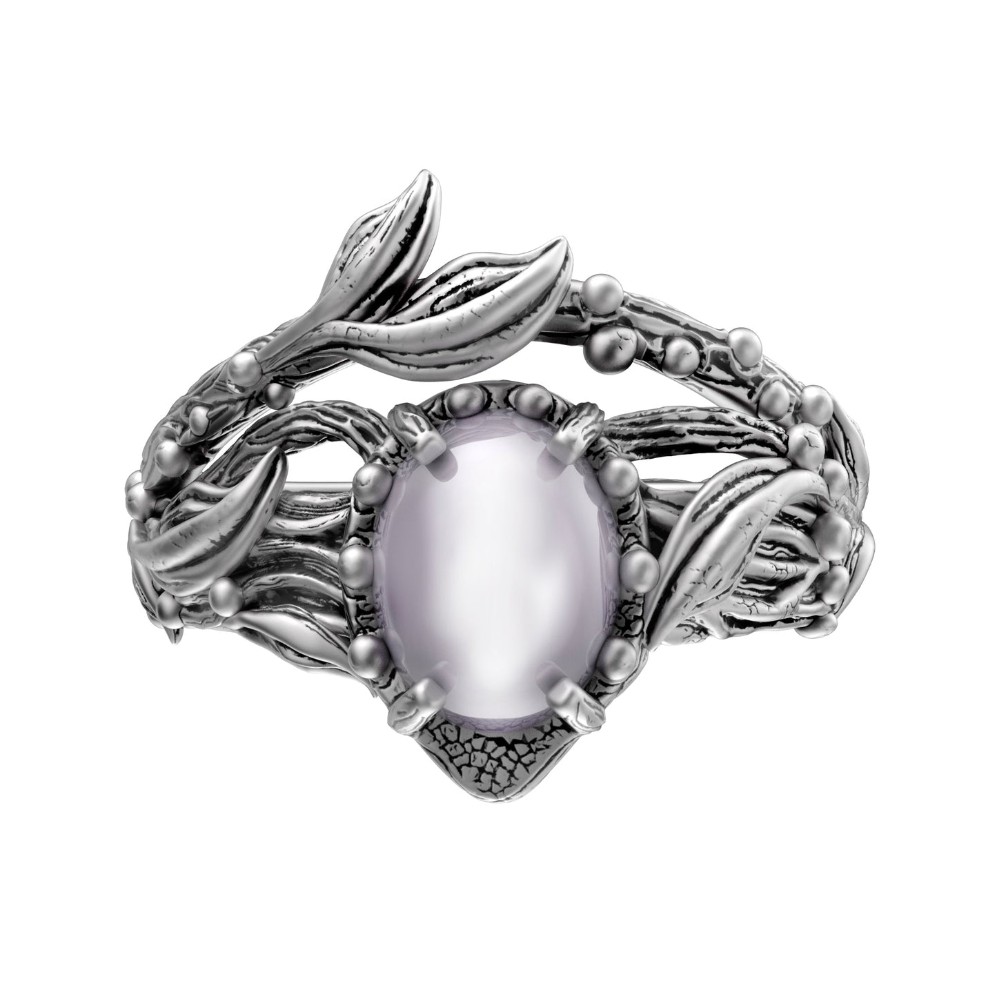 Moonstone Women Occult Sterling Silver Ring