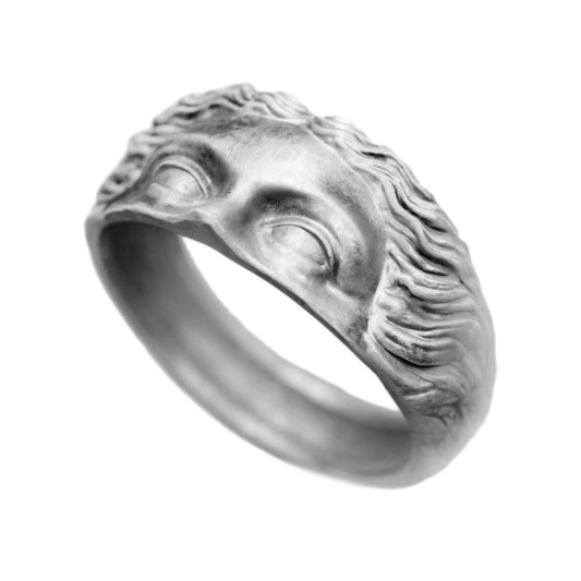 Venus Face Greek Goddess Silver Ring