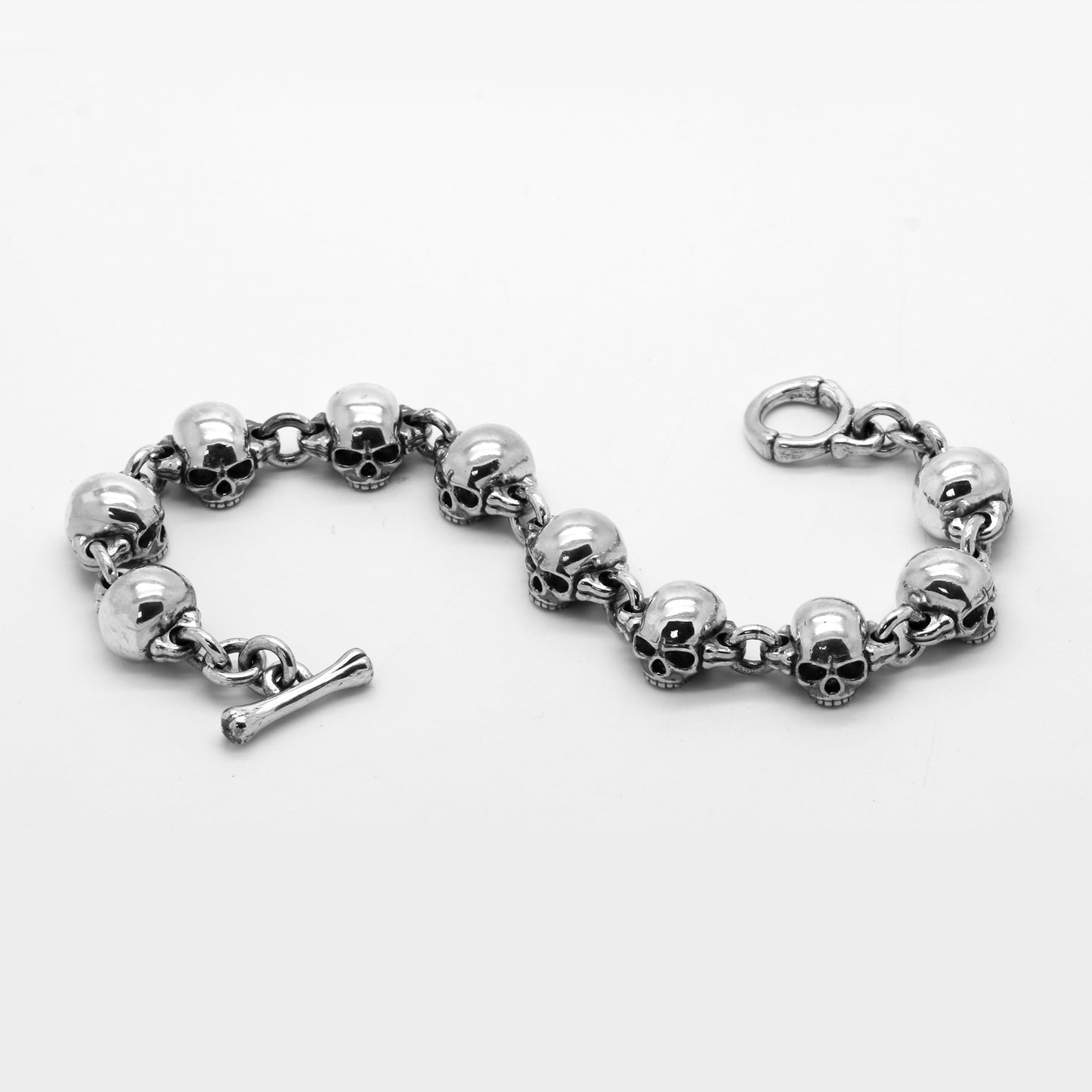 Skull and bones Unisex Bracelet Silver 925