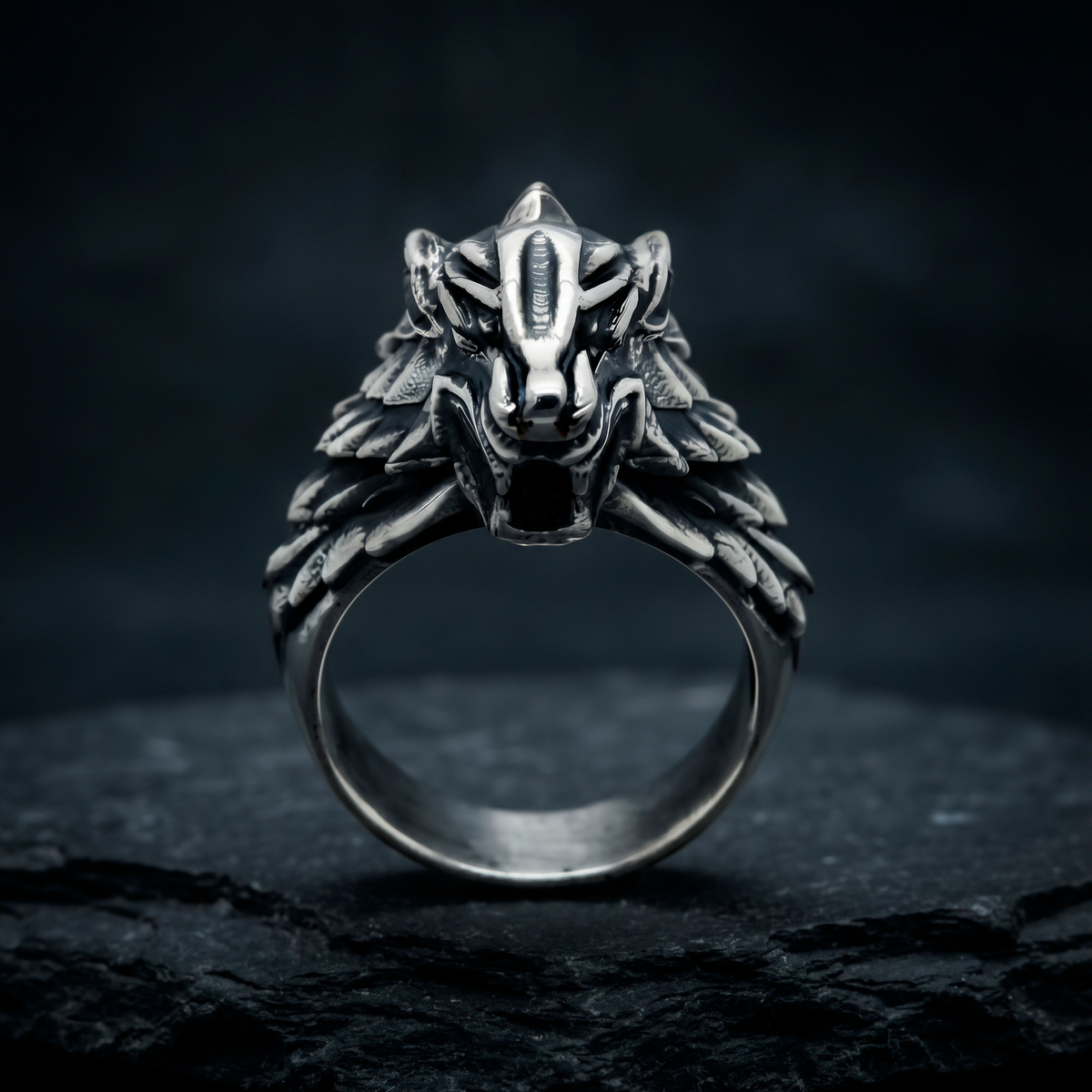 House of Stark Game of Thrones Wolf Men's Signet Ring