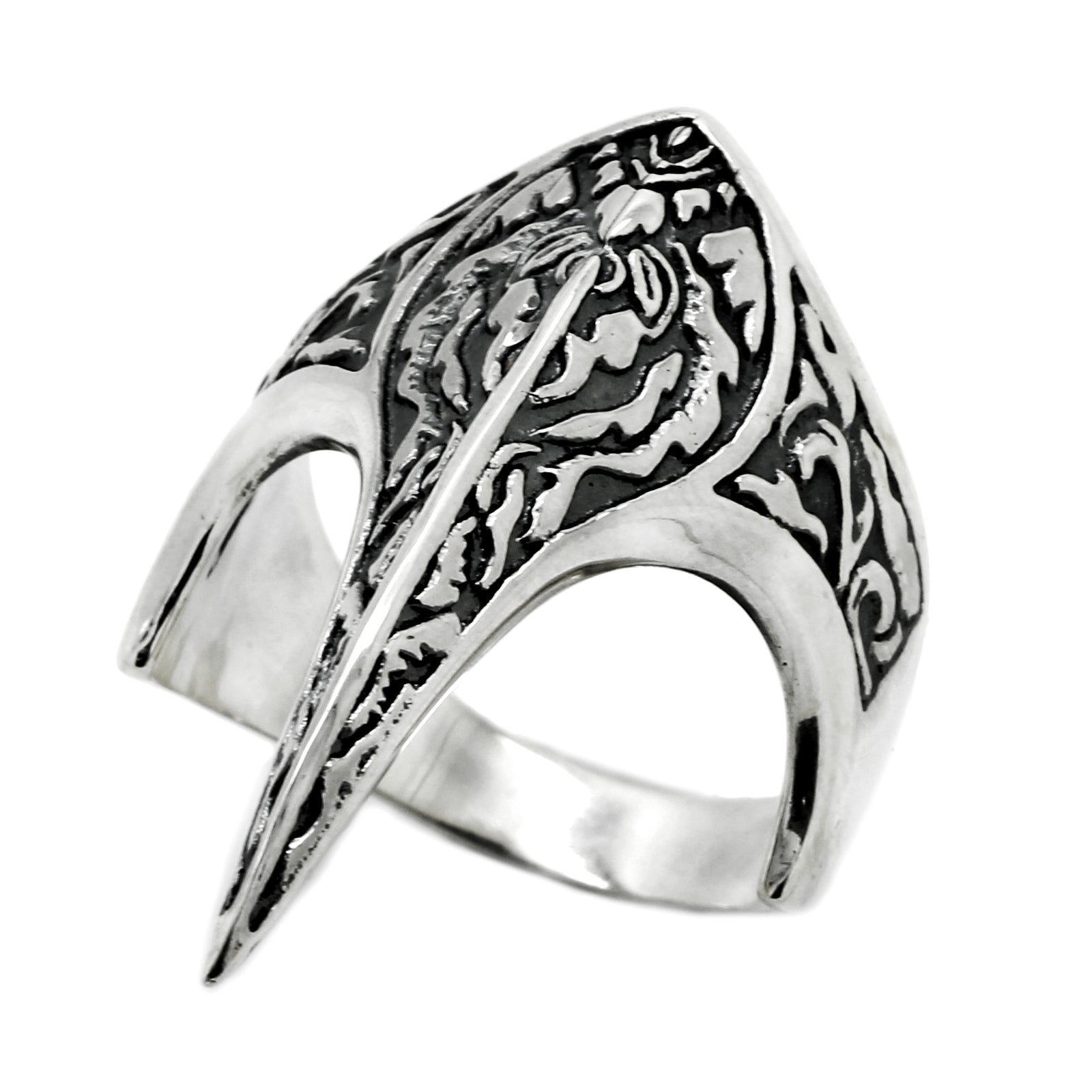 Crow's Claw Yakuza Tattoos Unisex Silver Ring