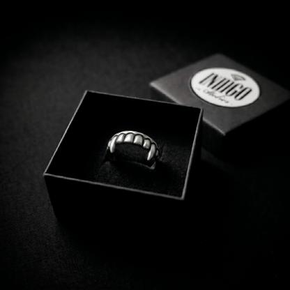 Vampire Fangs Ring gift packaging by INDIGO Jewelry Atelier