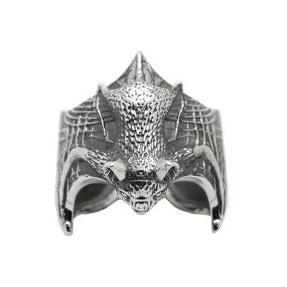 Bat Mouse Adjustable Sterling Silver Ring