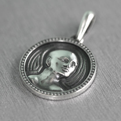 Lord of the World by René Guénon`s Book, Sterling Silver Round Pendant