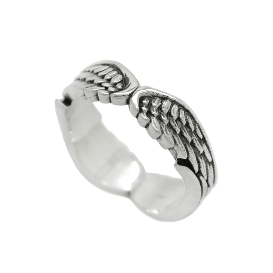Andělská křídla, zásnubní prsten, prsten Pinky, stříbrný dámský prsten