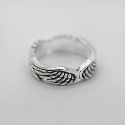 Angel Wings, Engagement Ring, Band Pinky Ring, Sterling Silver Woman Ring
