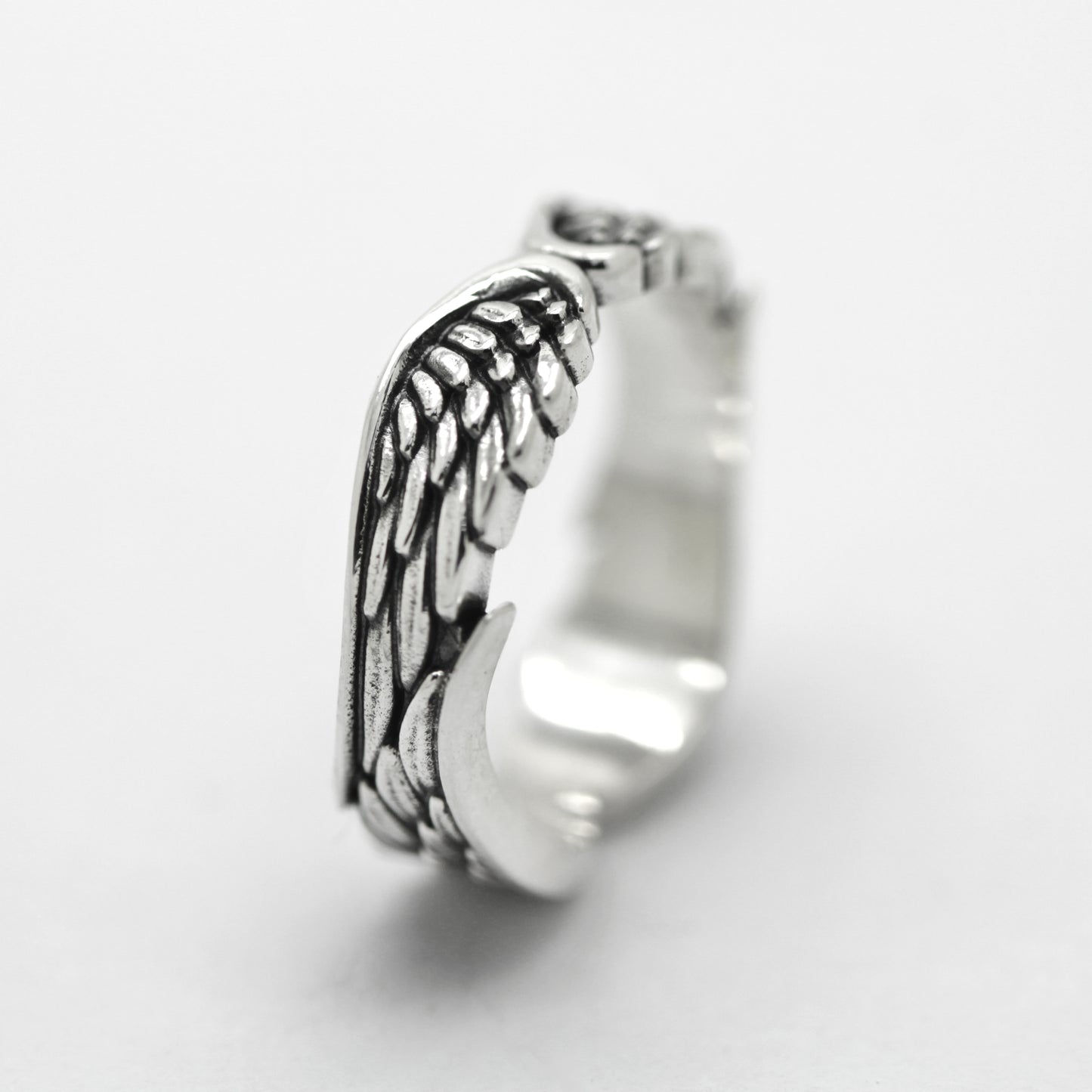 Angel Wings, Engagement Ring, Band Pinky Ring, Sterling Silver Woman Ring