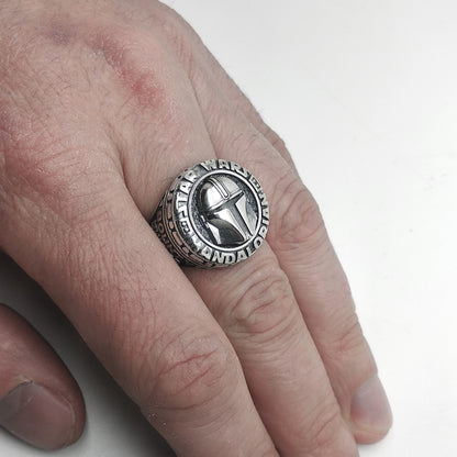 Mandalorian Star Wars Silver 925 Men's Ring
