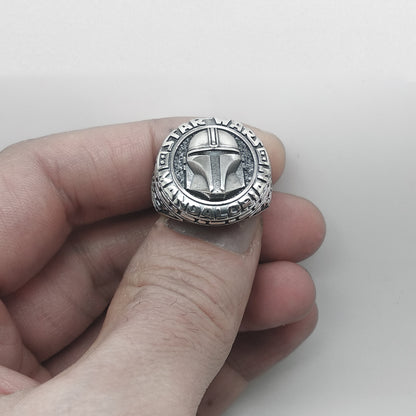 Mandalorian Star Wars Silver 925 Men's Ring