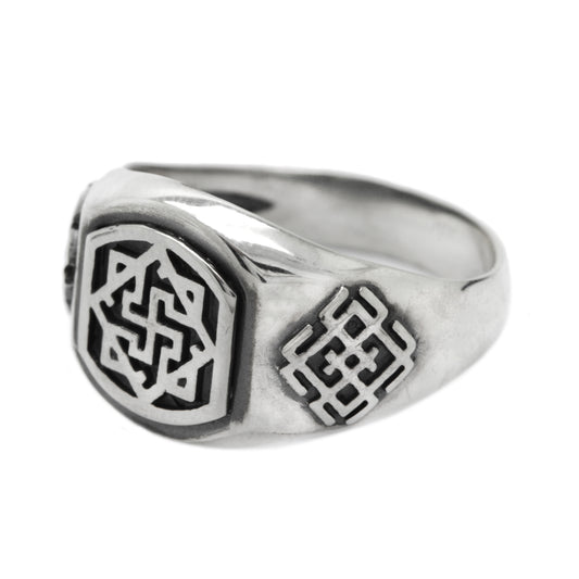 Valkyrie Norse Scandinavian Mythology Symbol Ethnic Men Ring Silver