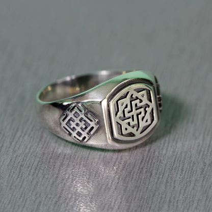 Valkyrie Norse Scandinavian Mythology Symbol Ethnic Men Ring Silver