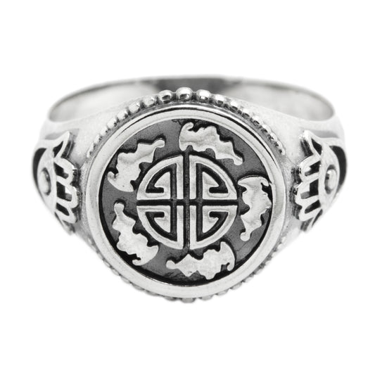 Wufu Five Blessings Five Happiness Chinese Culture Symbols and Hamsa Ring