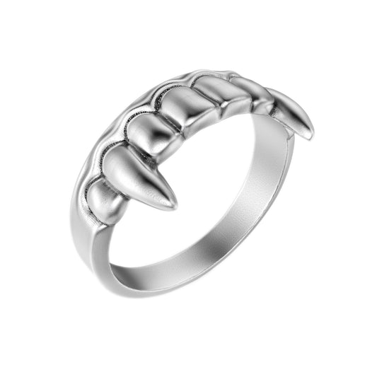Unisex stříbrný prsten Vampire Jaw