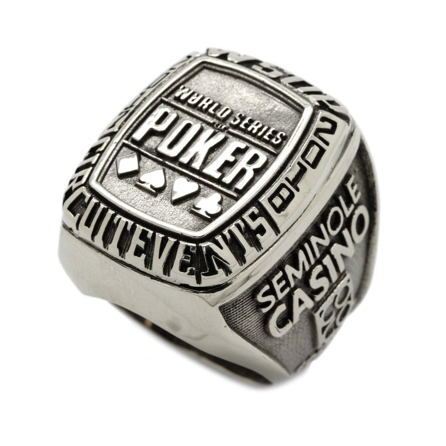 Poker WSOP Seminole 2017-2018 Men's Signet Sterling Silver 925