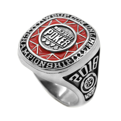 Poker WSOP ONLINE CHAMPIONSHIP 2018-2019 EVENTS Men's Signet Sterling Silver 925