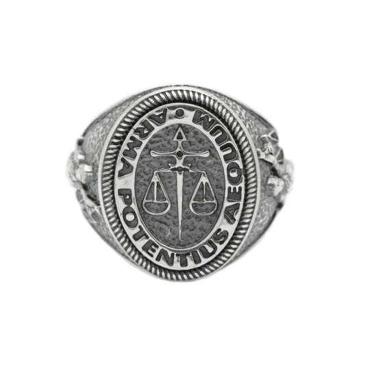 Themis Greek Goddess of Justice, Lady Justice, Lawyer Gift, Sterling Silver Signet Ring
