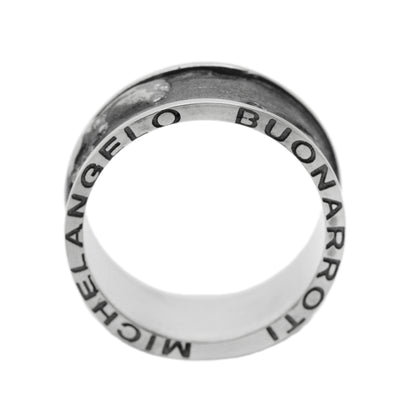 Creation of Adam, Michelangelo Buonarroti, Сraftsman Gift, Sterling Silver Fine Jewelry Band Ring