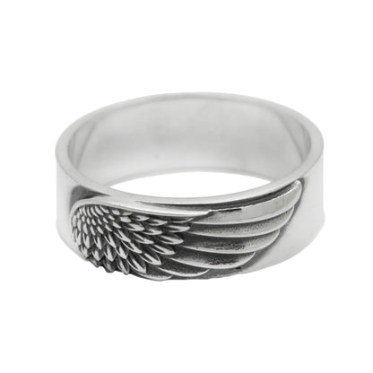 Angels Wing, Band Ring, Sterling Silver Engagement Rin