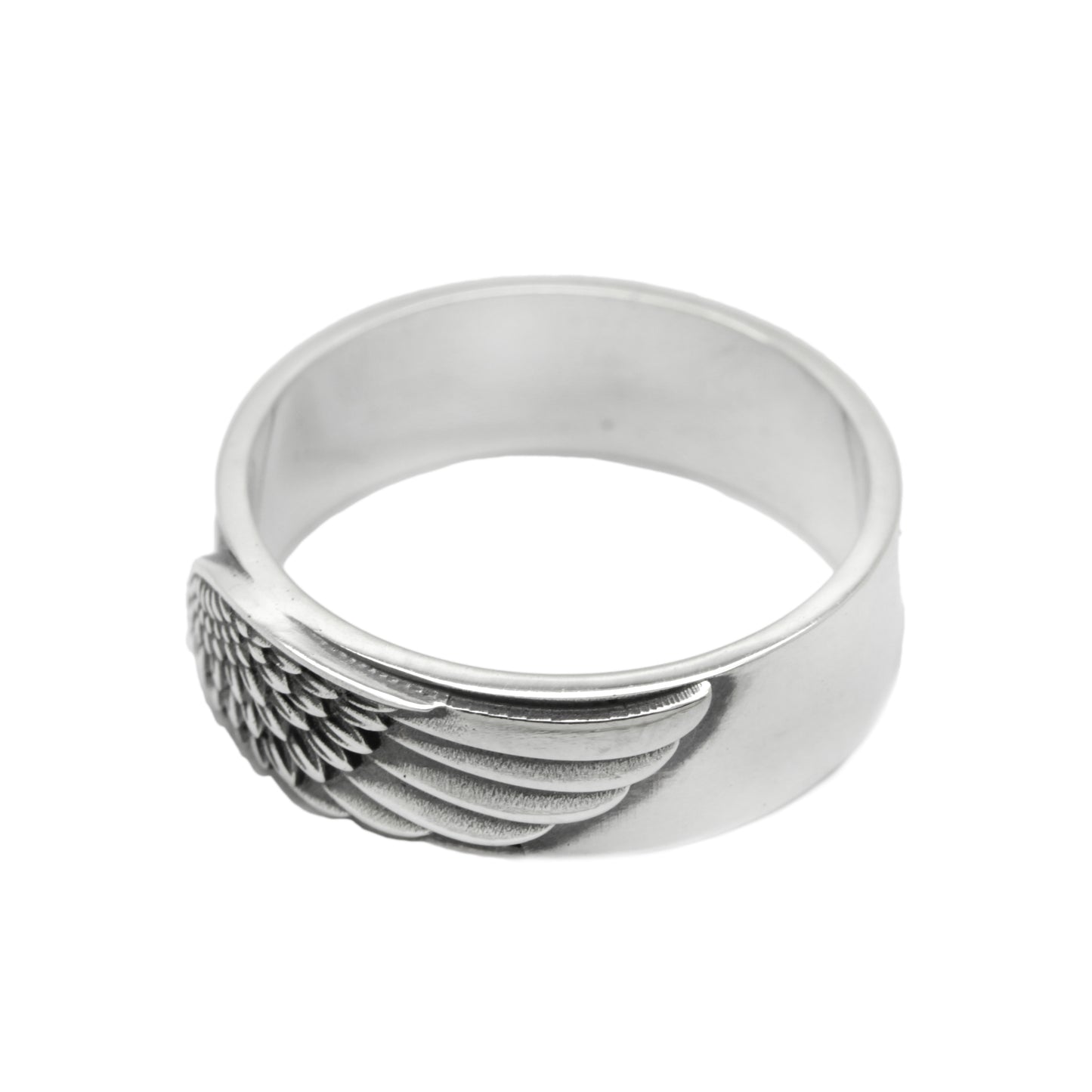 Angels Wing, Band Ring, Sterling Silver Engagement Rin