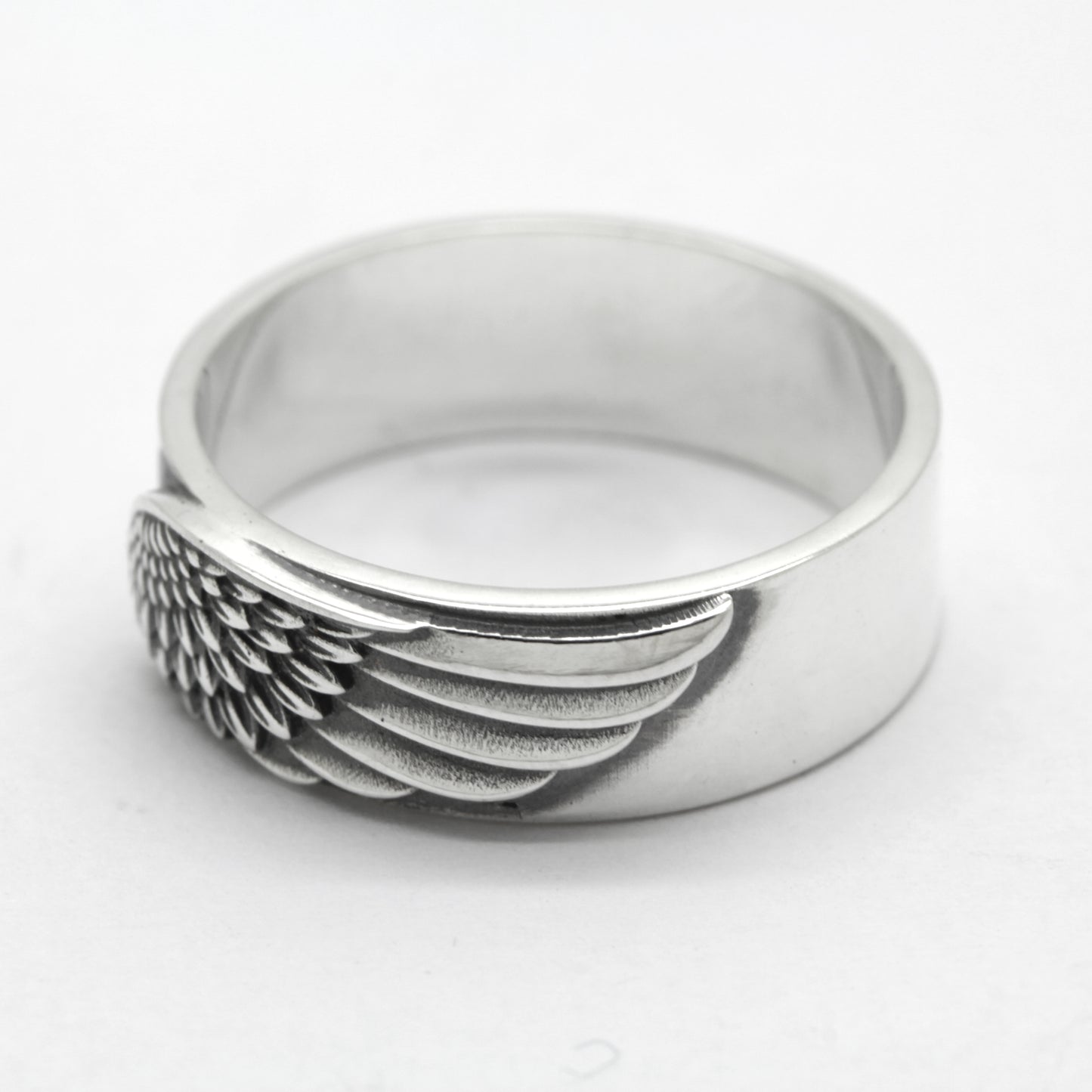 Angels Wing, Band Ring, Sterling Silver Engagement Rin